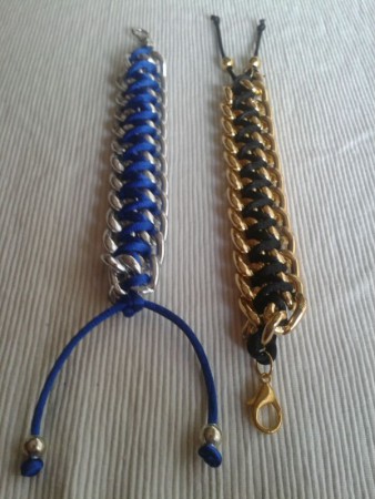 cod.00012. Brazaletes de cadena trenzada.