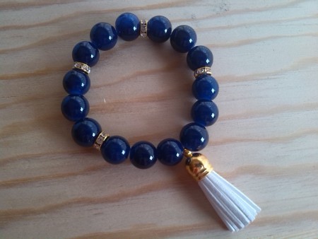 cod.00005. Pulseras de bolas con borlas. NOVEDAD.